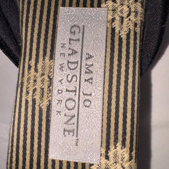 VINTAGE Y2K Embroidered Velvet Martini Kitten Mules Size 7 Made in USA - Picture 8 of 9